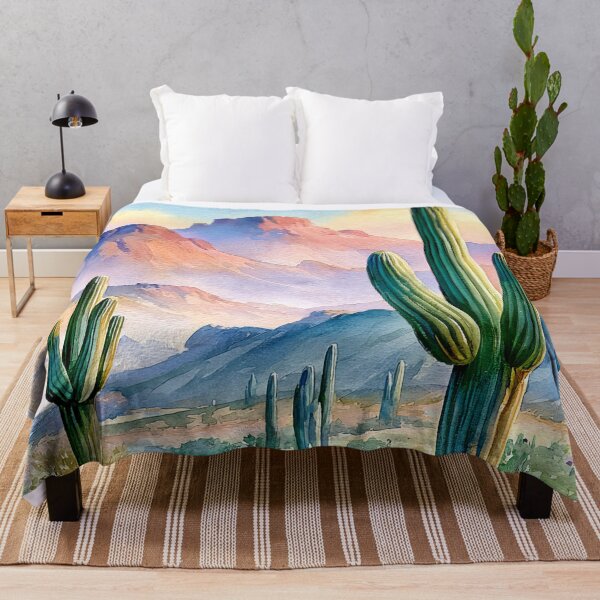 Item preview, Saguaro Cactus Watercolor | Southwestern Desert Landscape designed and sold by MargaretWiktor.
