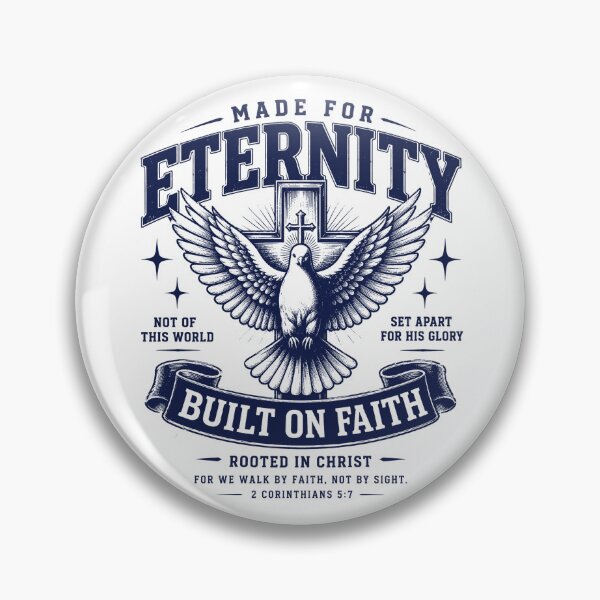 Item preview, Made for Eternity Christian T-Shirt – Built on Faith Rooted in Christ Graphic Tee designed and sold by HB Shirts.