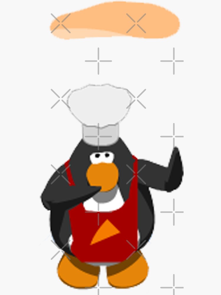 Pegatina Penguin Pizza Parlor Chef Nostalgia CP Puffles» de