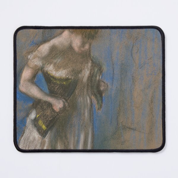 Item preview, Woman Lacing Her Corset in Pastel designed and sold by artofuniverse.