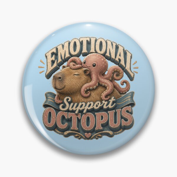 Item preview, Emotional Support Octopus with Capybara designed and sold by Weirdwildco69.