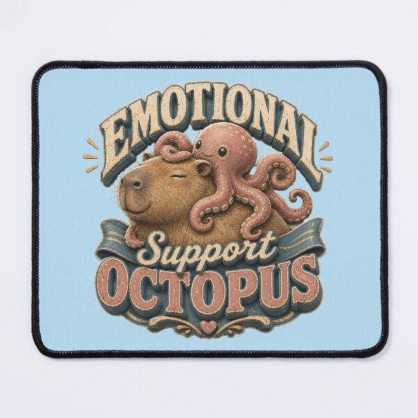 Item preview, Emotional Support Octopus with Capybara designed and sold by Weirdwildco69.