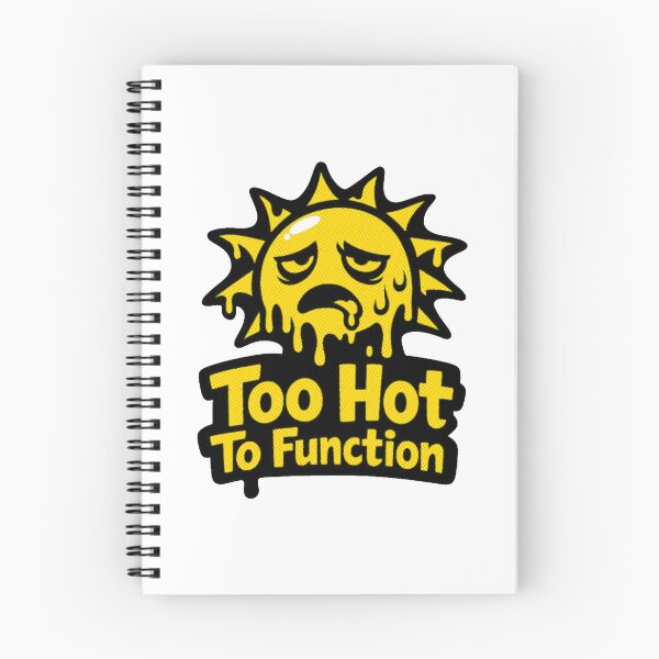 Item preview, Retro Vintage Pixel Sun Summer Heat Design Too Hot To Function designed and sold by Artycom.