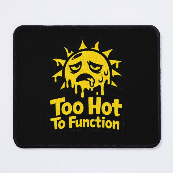 Item preview, Retro Vintage Pixel Sun Summer Heat Design Too Hot To Function designed and sold by Artycom.