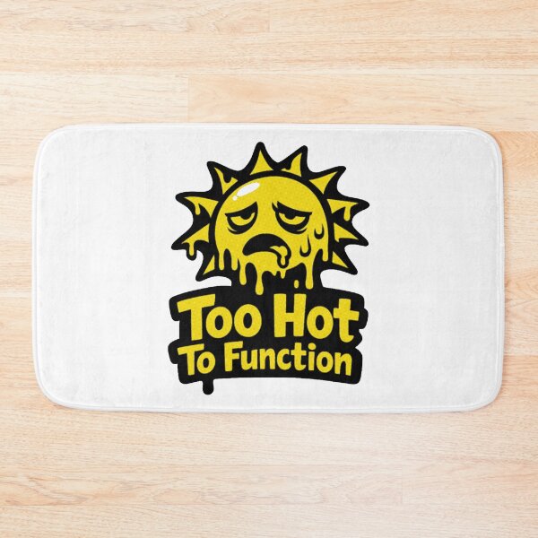 Item preview, Retro Vintage Pixel Sun Summer Heat Design Too Hot To Function designed and sold by Artycom.