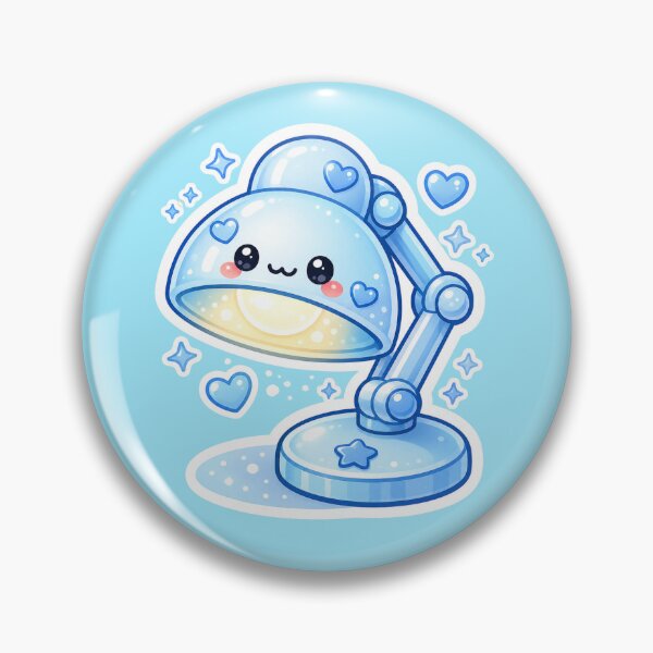 Item preview, Cute Blue Desk Lamp Sticker designed and sold by Christiana-Art.