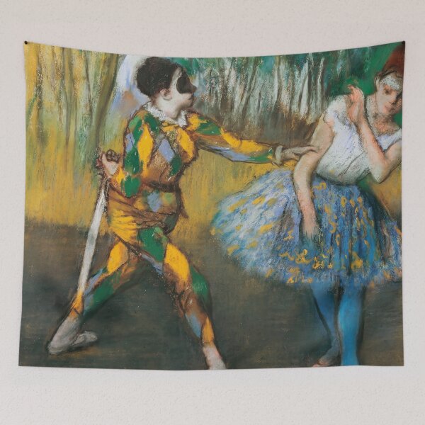 Artikelvorschau, Harlekin und Balletttänzer auf der Bühne entworfen und verkauft von artofuniverse.
