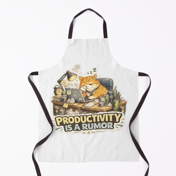 Item preview, Productivity Is A Rumor Funny Sleepy Cat Office Meme T-Shirt designed and sold by NarpLTD.