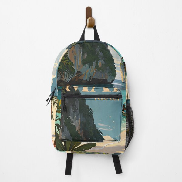 Item preview, Maya Bay Thailand Vintage Travel Poster Tropical Beach Wall Art designed and sold by Spirit of Siam.