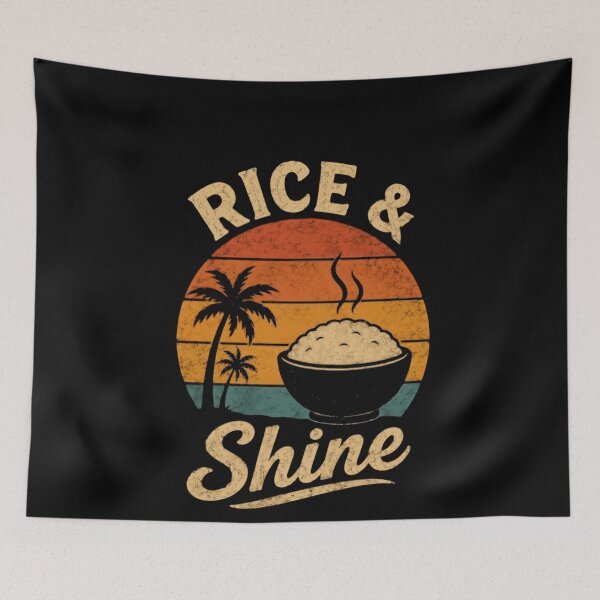 Item preview, Rice & Shine Foodie Pun Breakfast Lover designed and sold by JonesFlora2025.