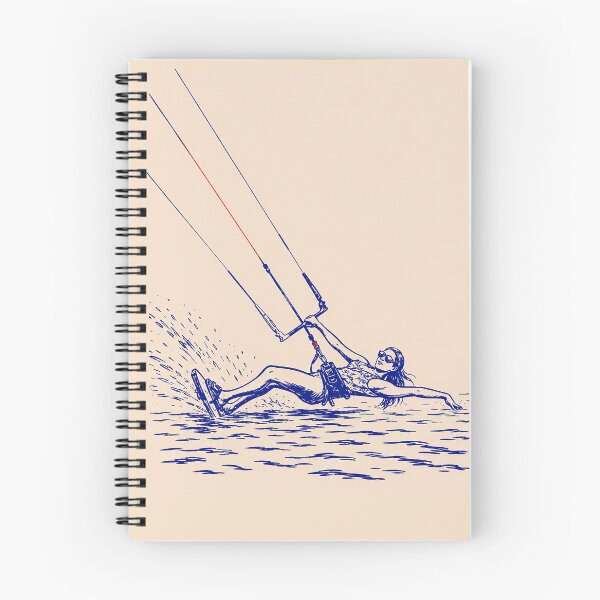 Item preview, Minimal Kitesurf Rider Ocean Line Art Illustration designed and sold by Islabonita..