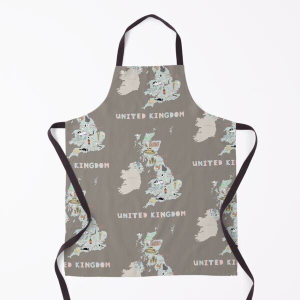 Item preview, United Kingdom Illustrated Map Mint with Country Icons designed and sold by Carla Daly.