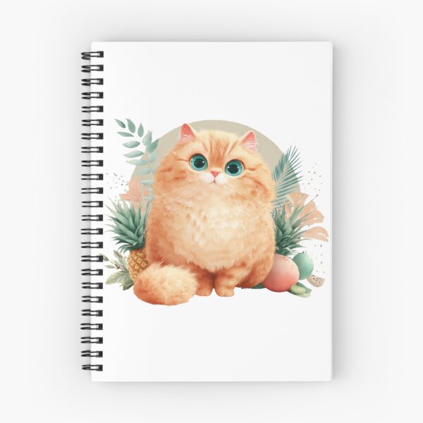 Item preview, Fluffy Orange Cat in Tropical Paradise designed and sold by Moody Vibes Studio.