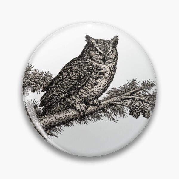 Item preview, Great Horned Owl Night Hunter designed and sold by KrungiT Design .
