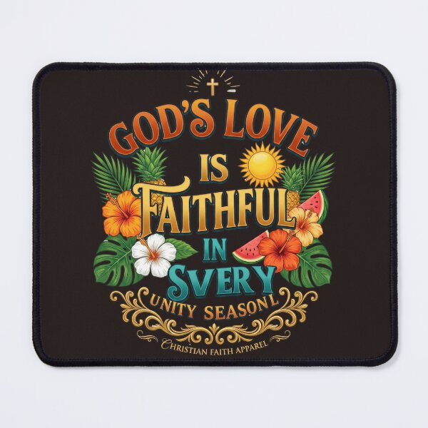 Item preview, God’s Love is Faithful in Every Season – Christian Tropical Floral Art designed and sold by KINGDOM GOLD STUDIO.
