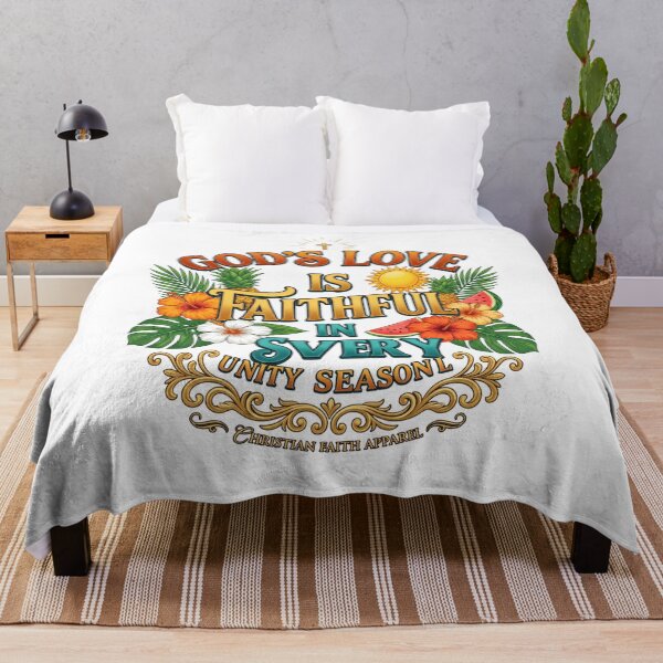 Item preview, God’s Love is Faithful in Every Season – Christian Tropical Floral Art designed and sold by KINGDOM GOLD STUDIO.