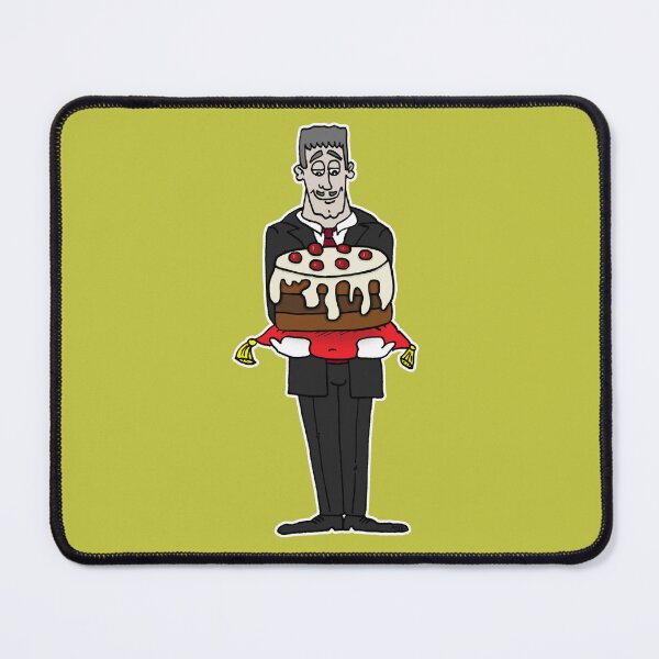 Item preview, Funny Cake Butler Cartoon | Quirky Royal Servant Holiday Sticker designed and sold by MyxaART.
