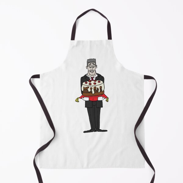 Item preview, Funny Cake Butler Cartoon | Quirky Royal Servant Holiday Sticker designed and sold by MyxaART.