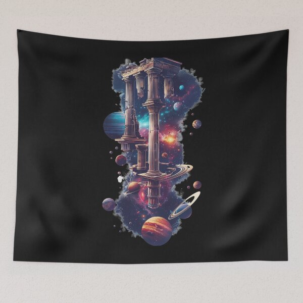 Item preview, Ancient Temple in Space Art - Cosmic Surrealism & Fantasy designed and sold by STATIC SOUL.