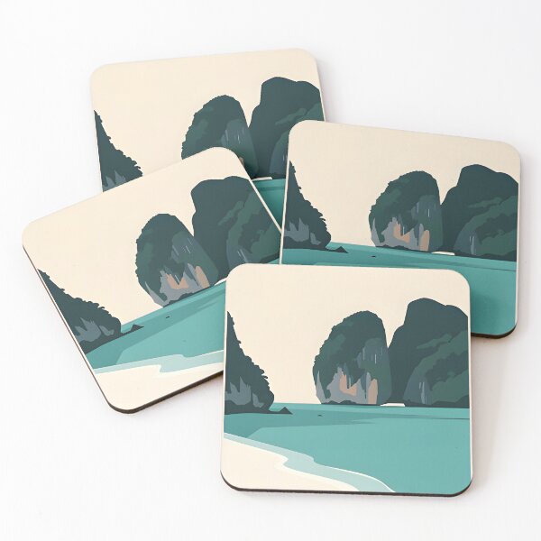 Item preview, National Park Poster Maya Bay Thailand  Travel Poster Tropical Beach Wall Art designed and sold by Spirit of Siam.