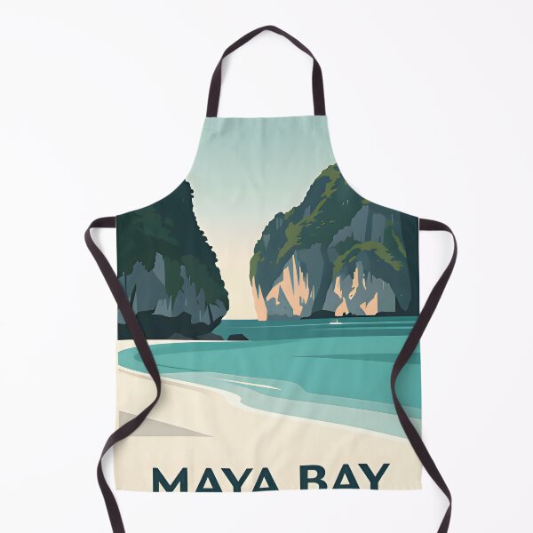 Artikelvorschau, Maya Bay Thailand Reiseposter Tropische Strandwandkunst entworfen und verkauft von Spirit of Siam.