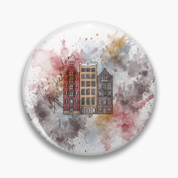 Item preview, Amsterdam Canal Houses Watercolor designed and sold by The Touristy Tourists.