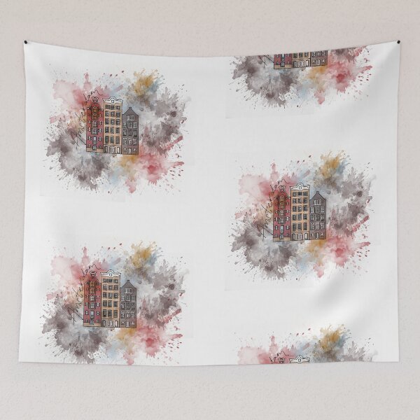 Item preview, Amsterdam Canal Houses Watercolor designed and sold by The Touristy Tourists.