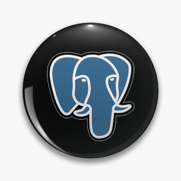Item preview, Database Elephant Head Blue Emblem designed and sold by Amapolastore.