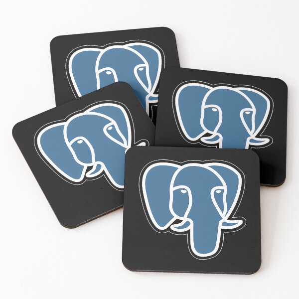 Item preview, Database Elephant Head Blue Emblem designed and sold by Amapolastore.