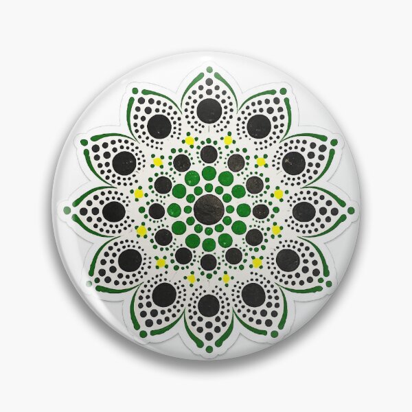 Item preview, Emerald Bloom | Botanical Dot Mandala designed and sold by AestheticArt94.