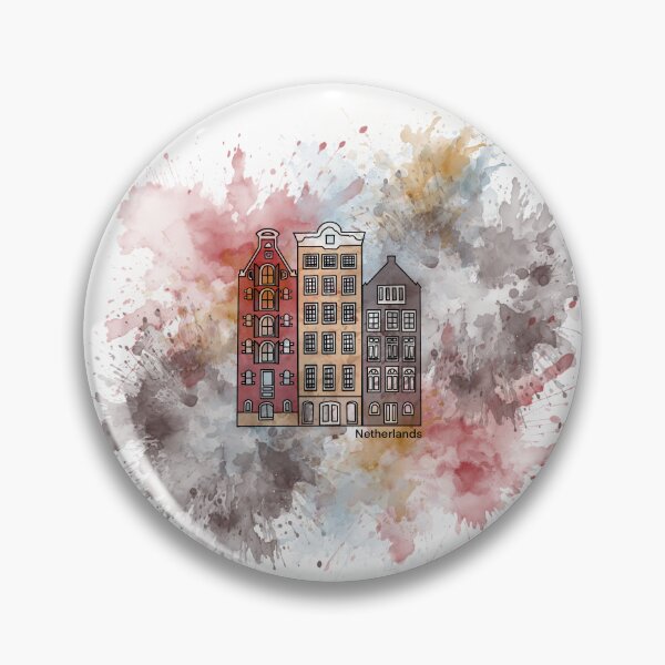Item preview, Netherlands Canal Houses Watercolor designed and sold by The Touristy Tourists.