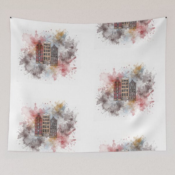 Item preview, Netherlands Canal Houses Watercolor designed and sold by The Touristy Tourists.