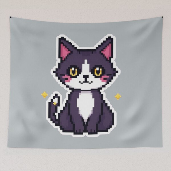 Item preview, Pixel Paws Retro Gaming Sticker designed and sold by Stylestickers55.