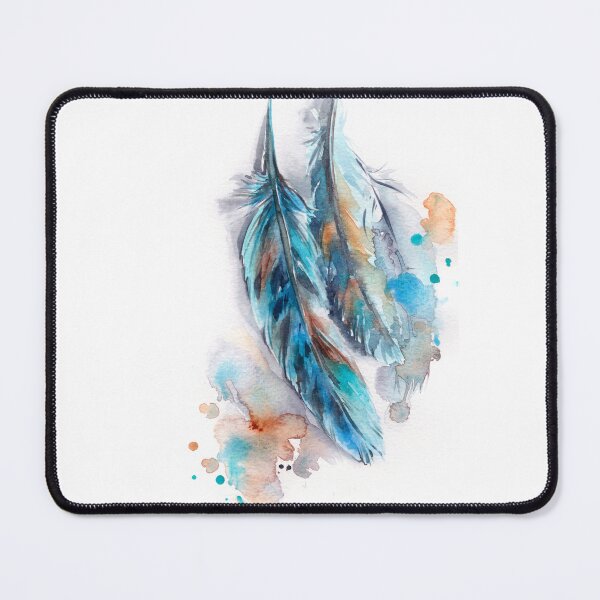 Item preview, Watercolor Blue Feathers designed and sold by CanotStop.