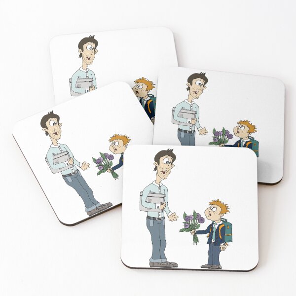 Item preview, Funny Back to School Cartoon | Awkward Teacher and Student Meme designed and sold by MyxaART.