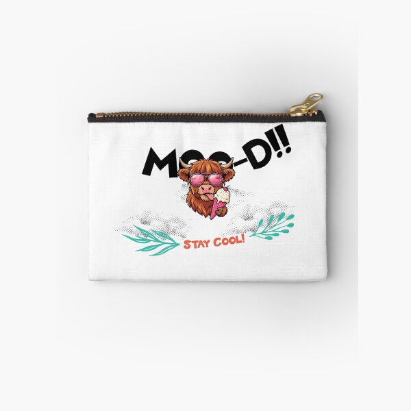 Item preview, MOO-D Highland Cow with sunglasses and ice cream designed and sold by BoosterShop.