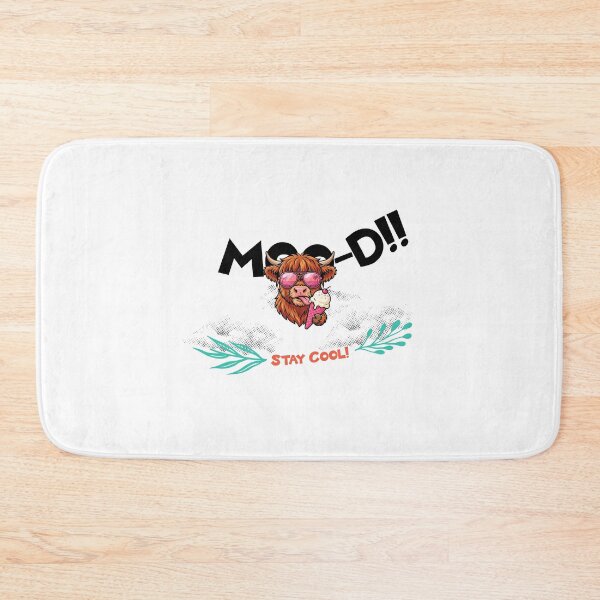 Item preview, MOO-D Highland Cow with sunglasses and ice cream designed and sold by BoosterShop.