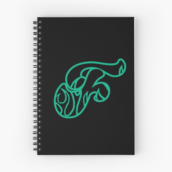 Item preview, Groovy Retro Teal Fiery Letter F Monogram designed and sold by CamilasPrints.
