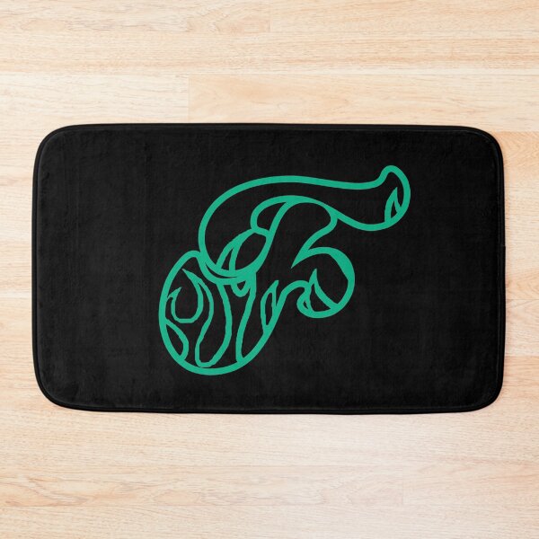 Item preview, Groovy Retro Teal Fiery Letter F Monogram designed and sold by CamilasPrints.