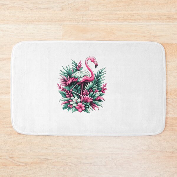 Item preview, Tropical Flamingo Amidst Exotic Flowers designed and sold by KM Design.