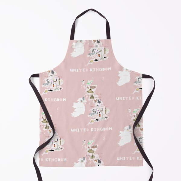 Item preview, Copy of United Kingdom Illustrated Map Pink with Country Icons designed and sold by Carla Daly.