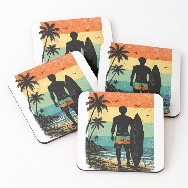 Item preview, Vintage Surfer at Tropical Sunset designed and sold by KM Design.