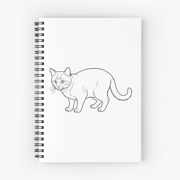 Item preview, Cat line drawing, noir style designed and sold by RealWeldonCale.