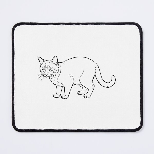 Item preview, Cat line drawing, noir style designed and sold by RealWeldonCale.