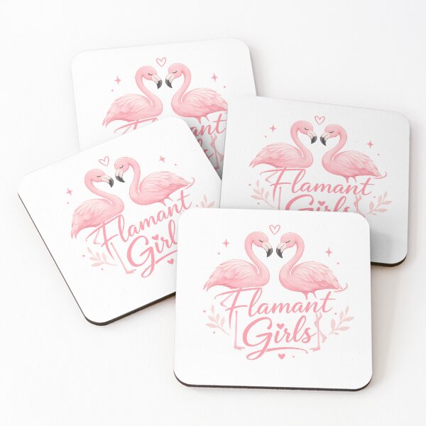 Item preview, Flamingo Girls – Romantic Pink Flamingo Duo designed and sold by KM Design.