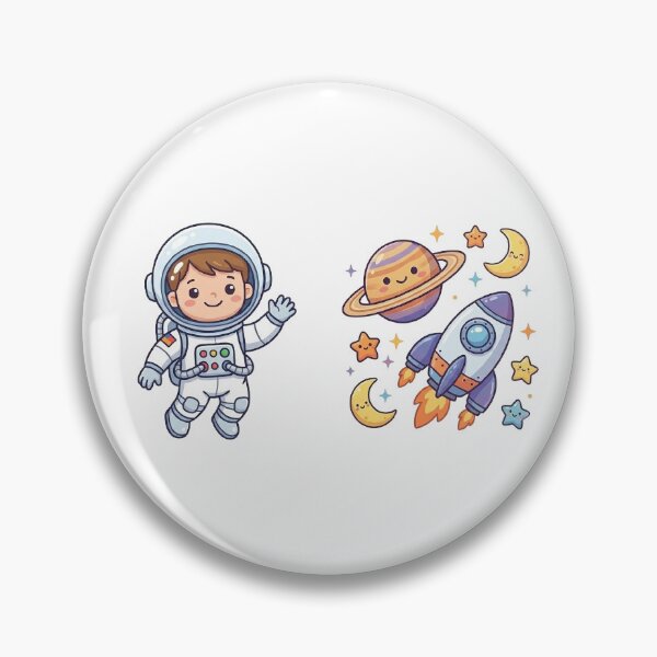 Item preview, Cute Chibi Astronaut and Rocket Ship Outer Space designed and sold by MemoMetaverse.