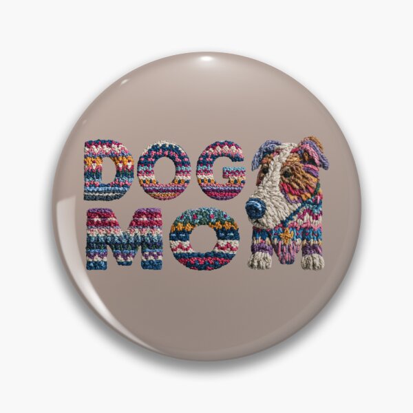 Item preview, Dog Mom Knitted Puppy Typography designed and sold by MegaNovaArt.