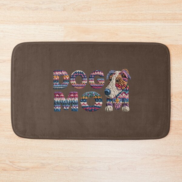 Item preview, Dog Mom Knitted Puppy Typography designed and sold by MegaNovaArt.