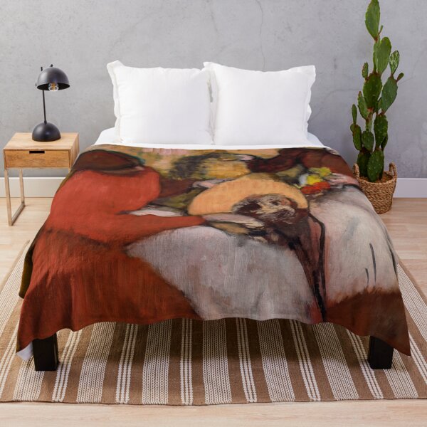 Item preview, Women Arranging Flowers in Red designed and sold by artofuniverse.