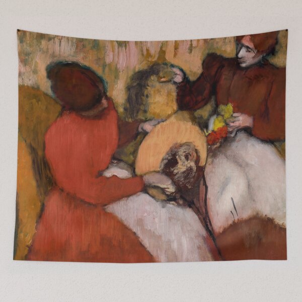 Item preview, Women Arranging Flowers in Red designed and sold by artofuniverse.